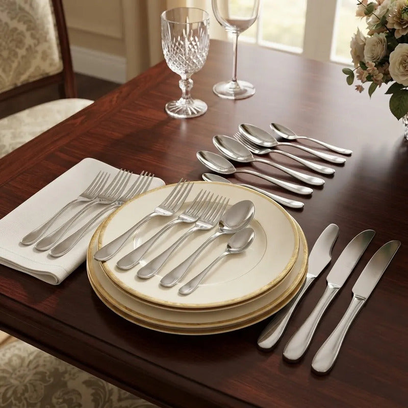 Juego De Cubiertos Set 24 Piezas Acero Inoxidable Silver-2