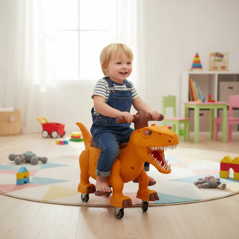 Carro Kidshop 2025 Dino Bota Humo Con Luces Tr-065 Color Naranja