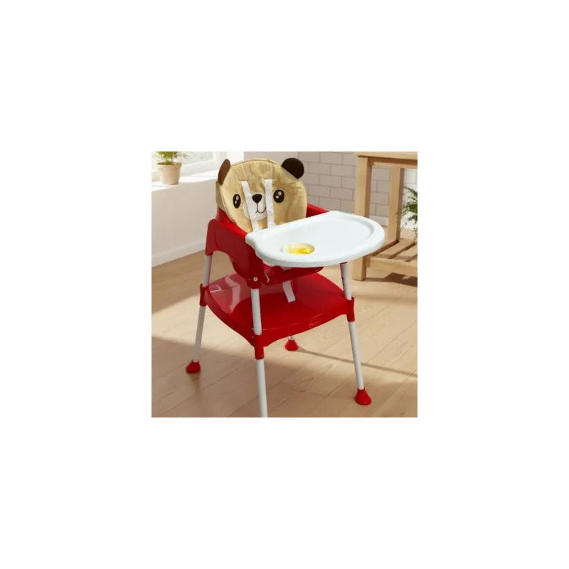 Silla Comedor Y Escritorio Para Bebe + Cojin Acolchado Oso