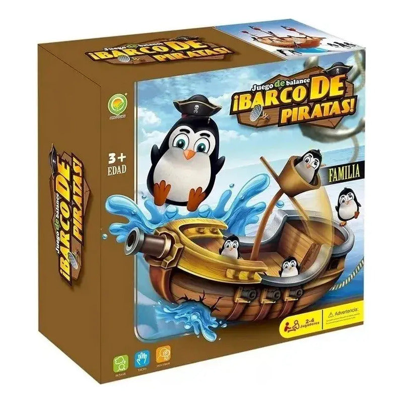 Barco De Piratas Penguin Juego De Balance J-9158-2 Marrón