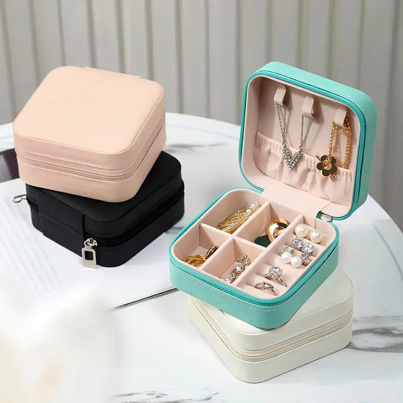 Estuche Pequeño Para Joyas, Bolsa De Viaje, Estuche Para Joyas, Color Verde/agua