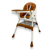 Silla De Comer 3 En 1 Kidshop Cy006 Plegable Marrón Marrón Claro