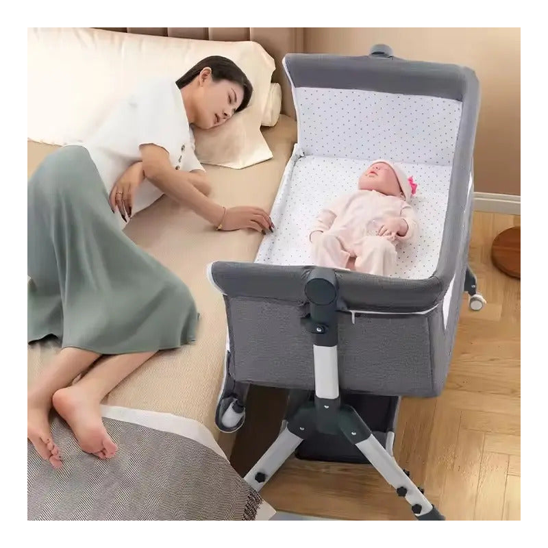 Cuna Colecho Para Bebe Con Mosquitero Mecedora Y Organizador