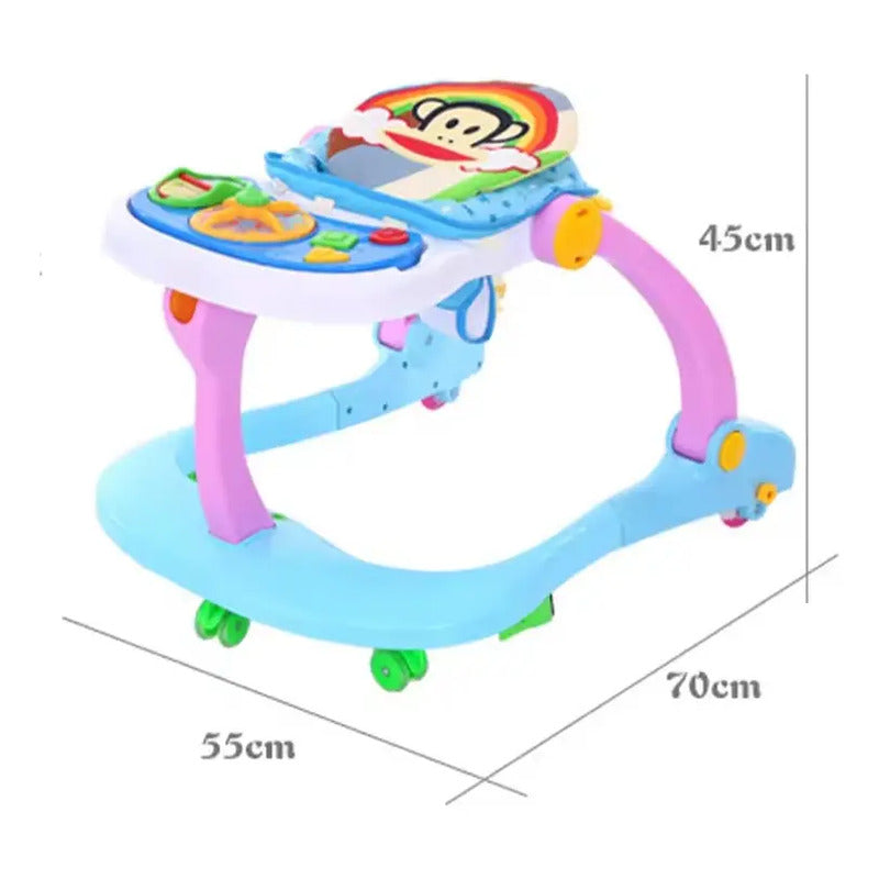 Caminador 4 En 1 Comedor Bebe Andadera Didactico Nino Nina Color Azul Azul