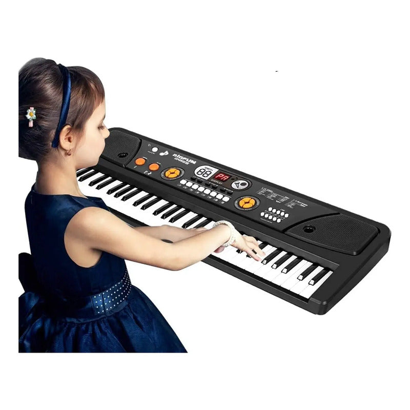Teclado Organeta Piano Electronico 61 Teclas + Microfono Mp3