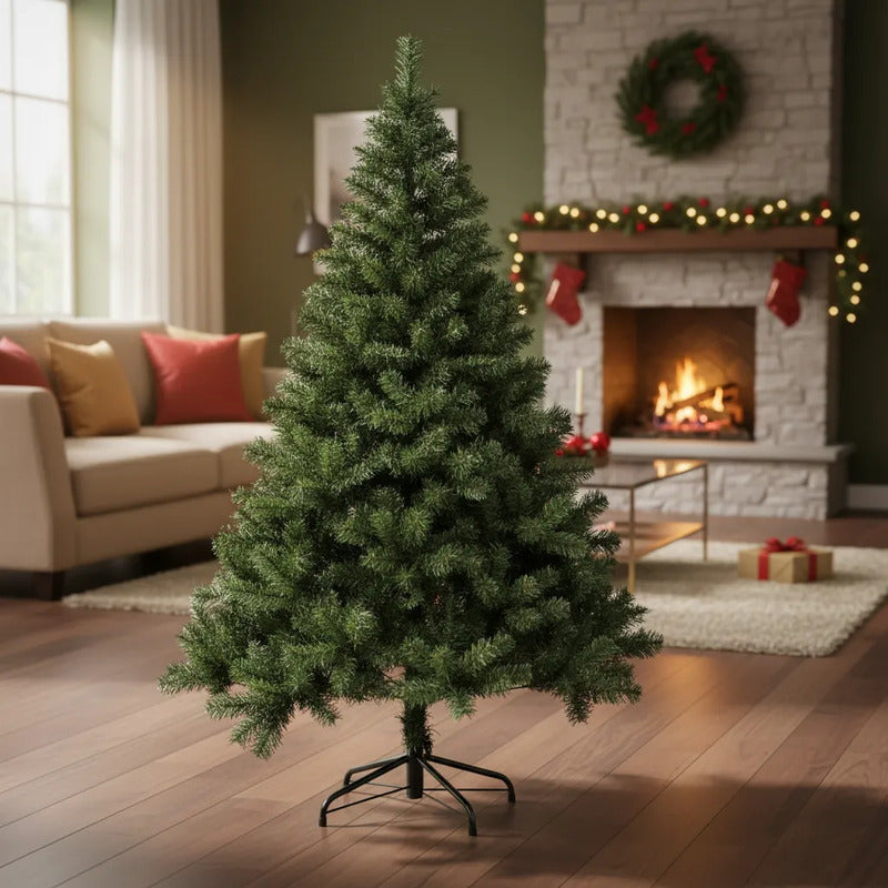 Árbol De Navidad 2.10m Con 800 Ramas Verde Verde