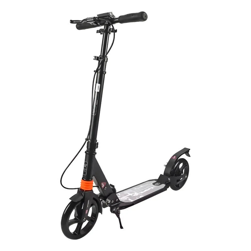 Patineta Mono Patín Scooter Freno Qc-002s Color Negro