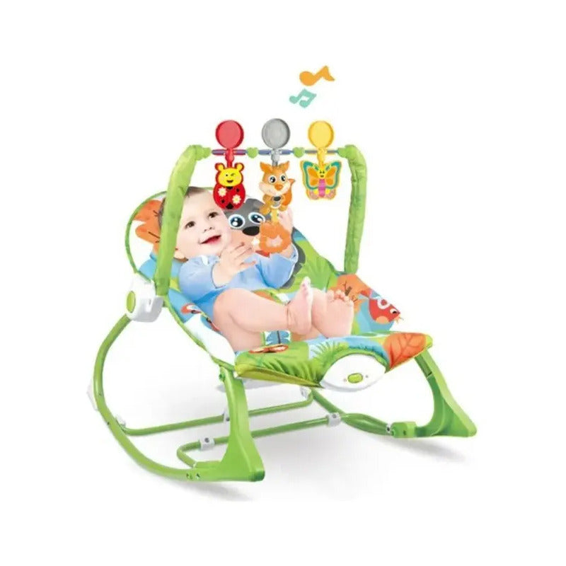 Silla Mecedora Vibradora Baby Roker Ardilla Para Bebé Reclinable Y Portátil