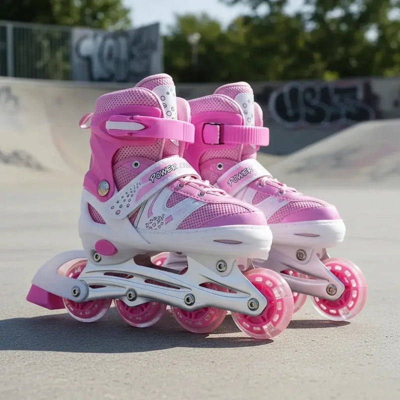 Patines En Línea Ajustables Niños Niñas Semiprofesional