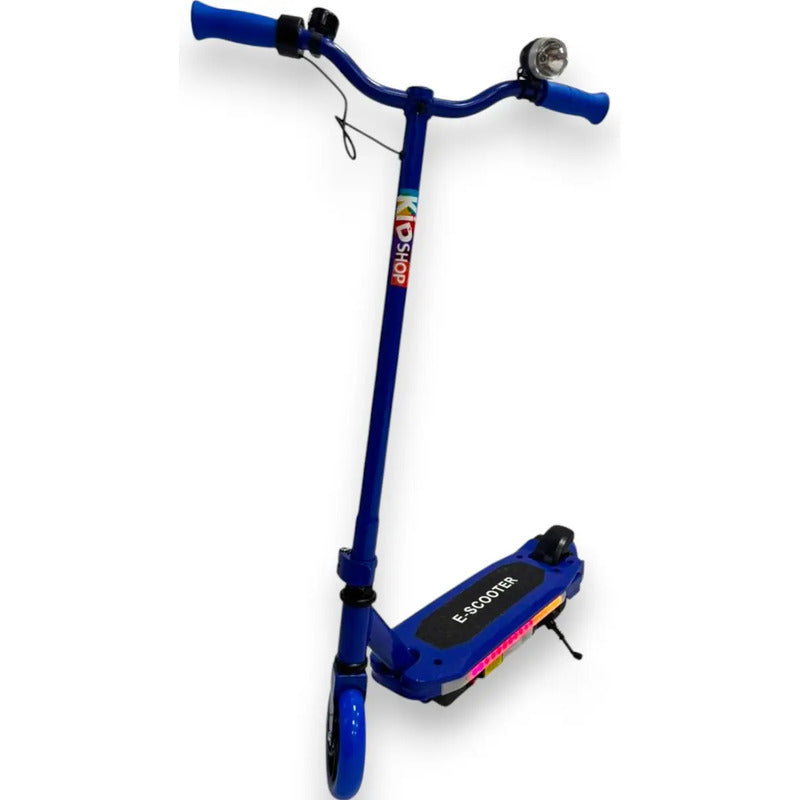 Patineta Scooter Eléctrico Con Luces Kidshop Pt10 Color Azul