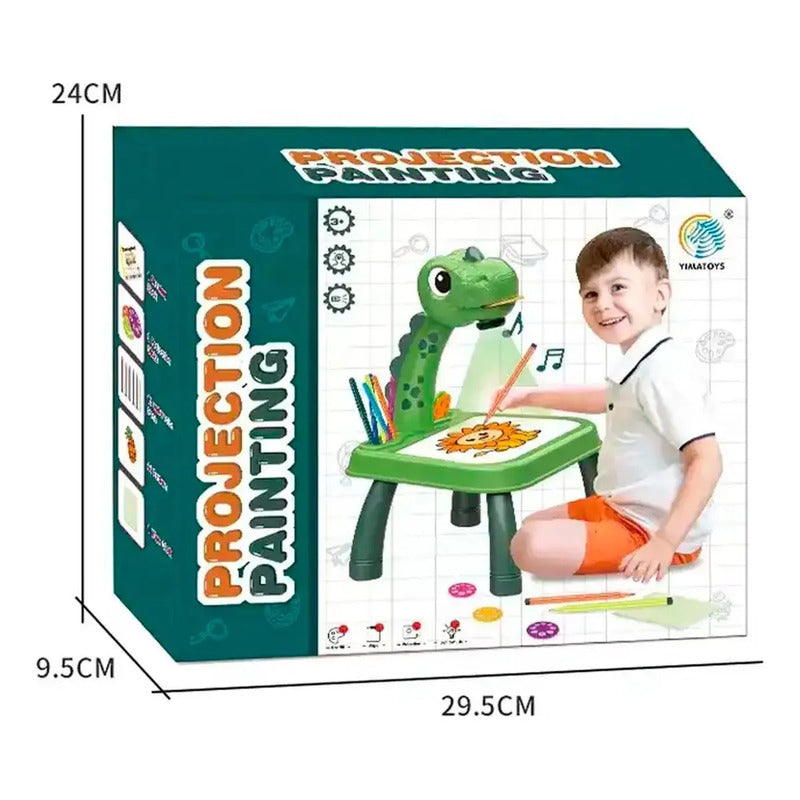 Tablero Pizarra Escritorio Proyector Magico 3d Juguete Niño Color Verde Claro