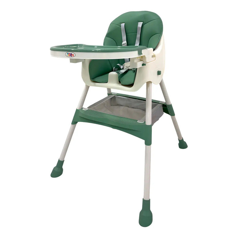 Silla De Comer 3 En 1 Kidshop Cy006 Plegable Green Verde Verde Oscuro