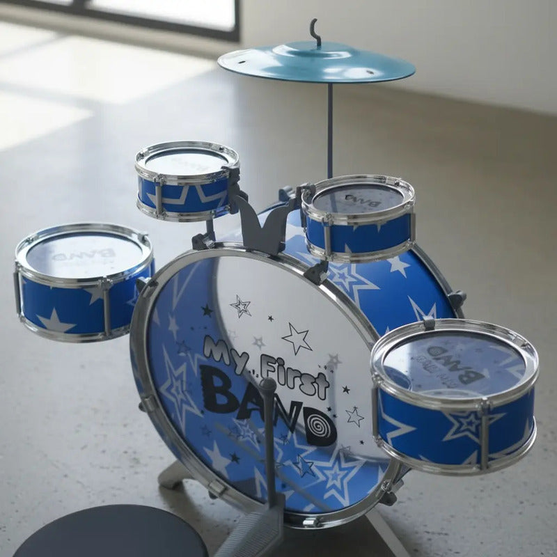 Set Batería Musical Tambores + Silla Niños Percusión M6302