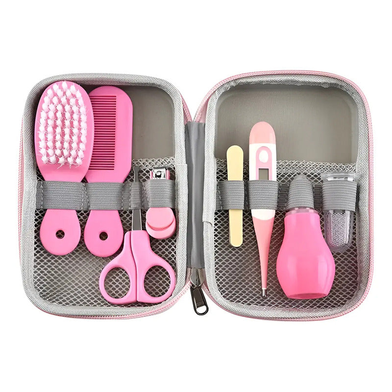 Kit De Aseo Cuidado Bebe 8 Piezas Hy-g-2 Rosado Rosa