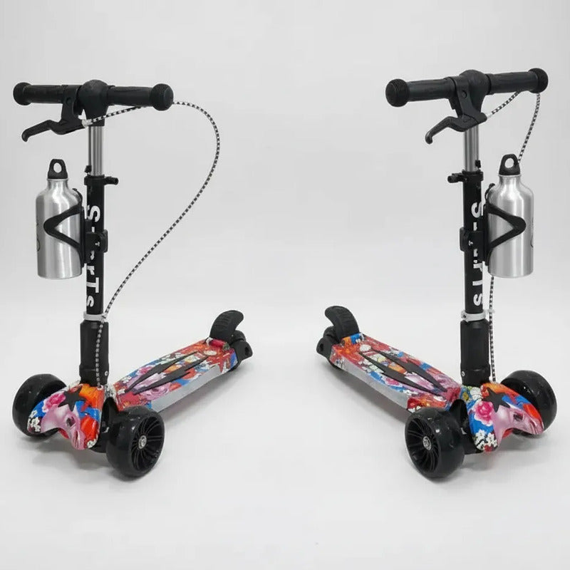 Patineta Scooter Monopatín 3 Ruedas Rojo Qc2890 Rojo Color
