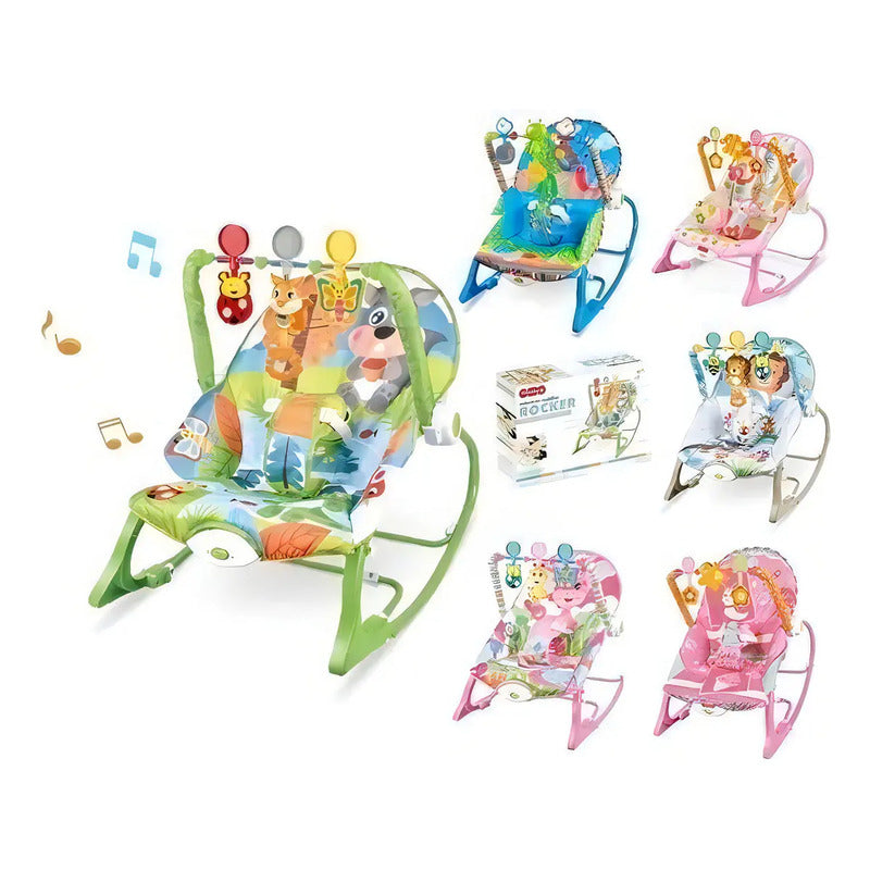 Silla Mecedora Vibradora Baby Roker Ardilla Para Bebé Reclinable Y Portátil