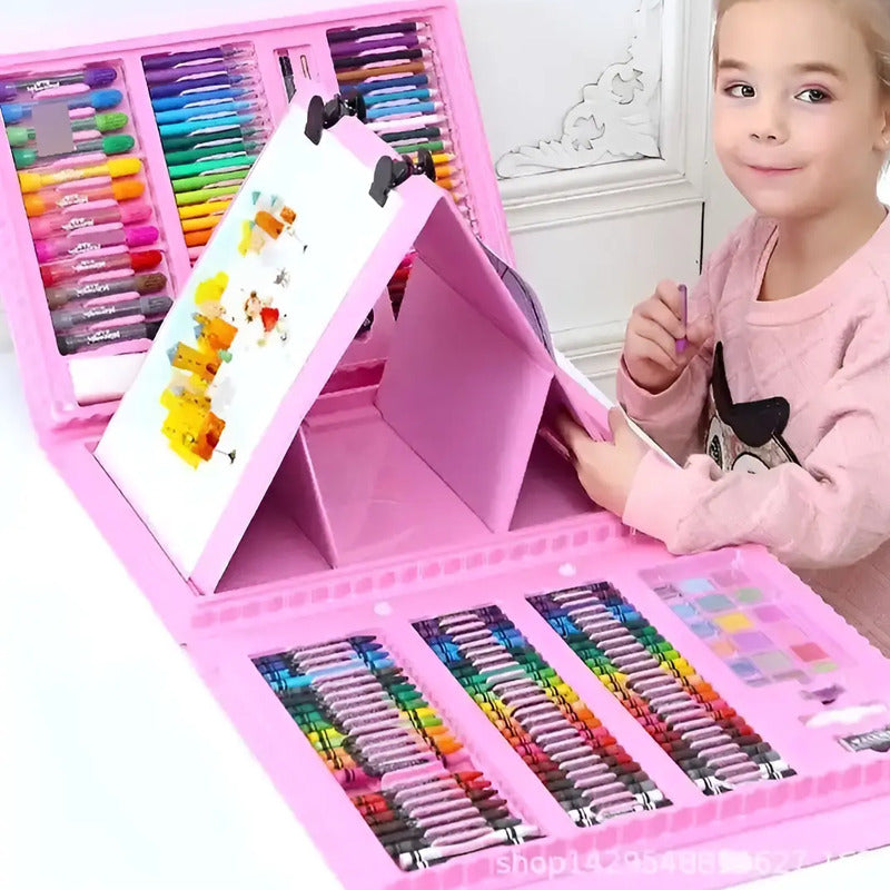 Set De Arte Para Niños 208 Piezas Portátil Crayon Colores