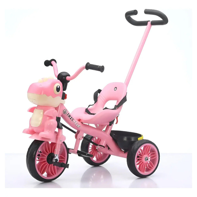 Triciclo Infantil Dinosaurio Con Música Y Cesta Tr-066
