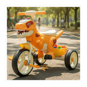 Triciclo Bicicleta Dinosaurio Con Música Y Cesta Tr-064