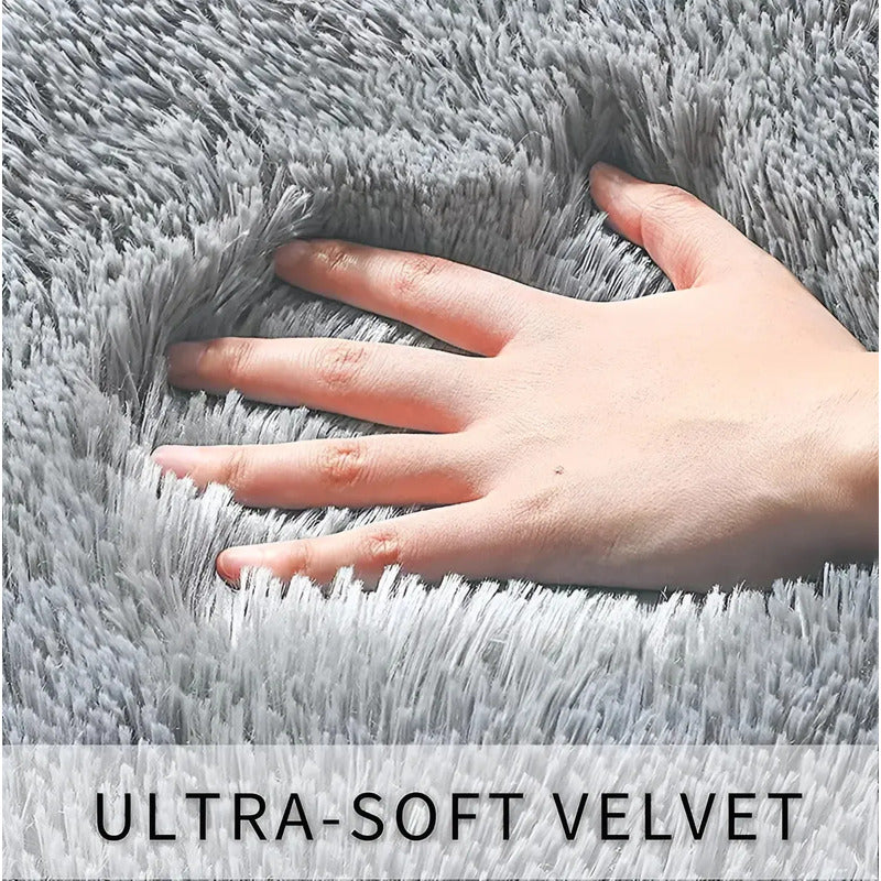 Tapete Peluche 200x150 Cm Zhimei Color Suave 170 Cm Largo Color Gris 1.7 M 1.2 M