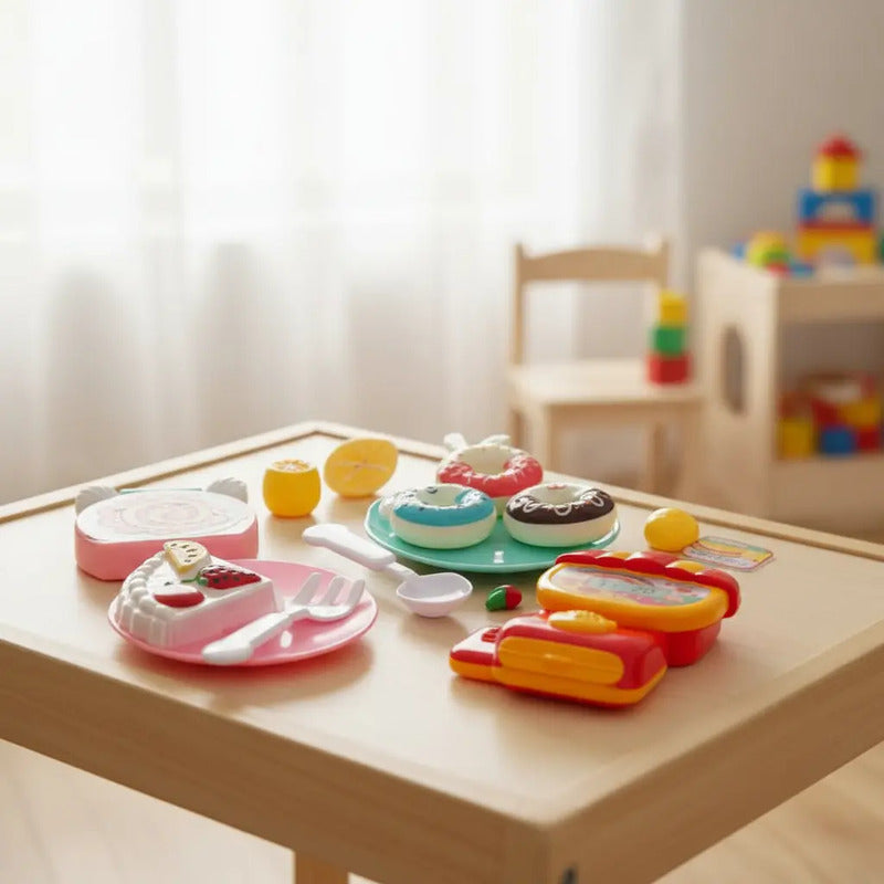 13 Piezas De Juguetes De Cocina Para Niños, Tartas Y Verdura Colores