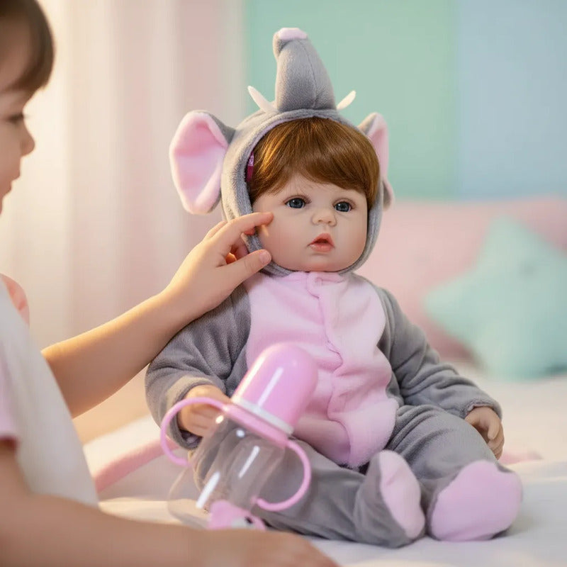 Bebe Aspecto Realista Niño Elefante + Accesorios 638