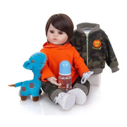 Bebe Aspecto Realista Niño + Accesorios Camuflado