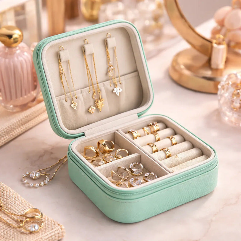 Joyero Organizador Estuche Para Joyería Caja Para Joyas Verd