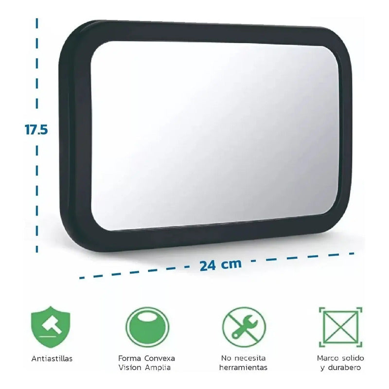 Espejo De Seguridad Para Bebé En Coche 2 En 1 Safety 48919