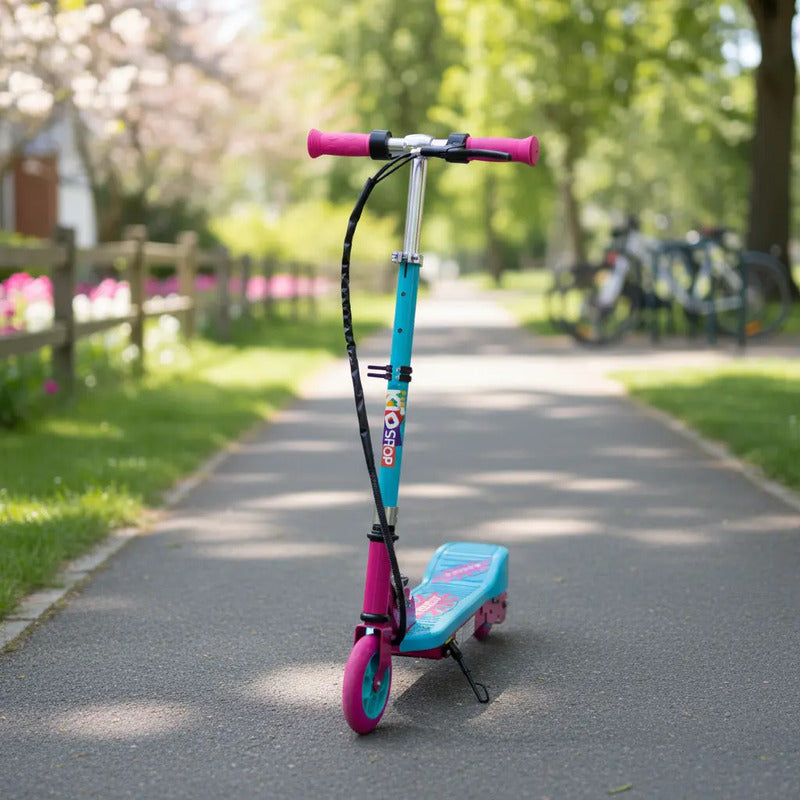 Patineta Scooter Eléctrico Kidshop Pt07 Color Celeste