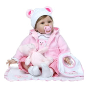 Muñeca Reborn Bebe Realista Tina Silicona 59cm Con Accesorios