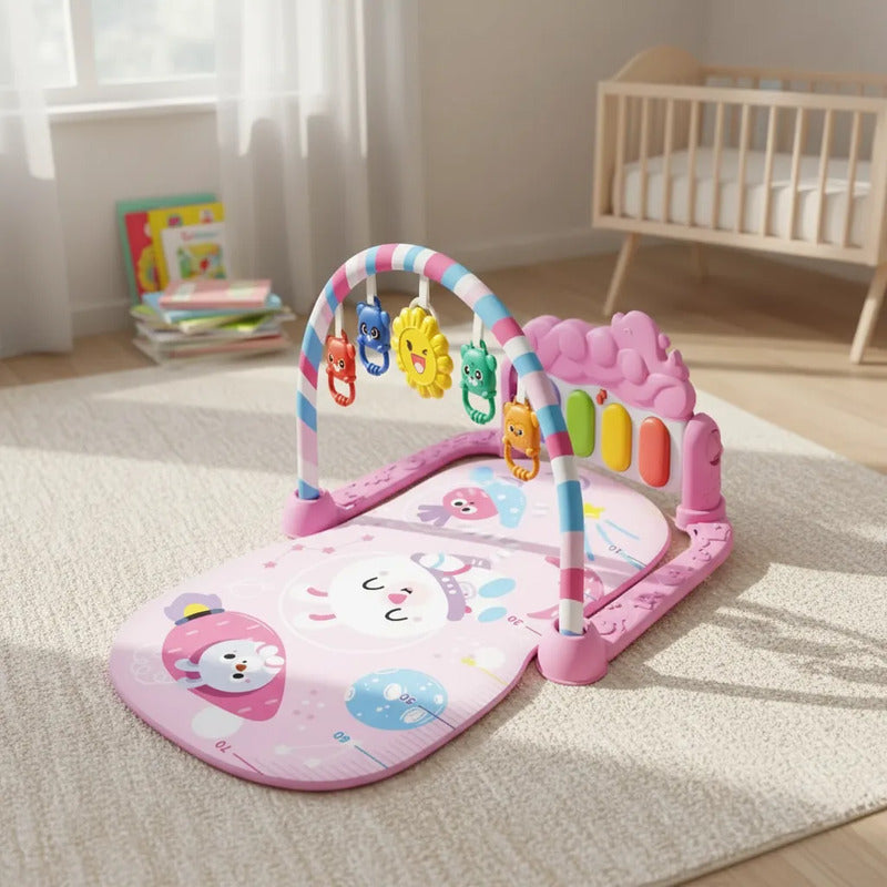 Gimnasio Tapete Musical Para Bebe Niños Hr5625 Rosado