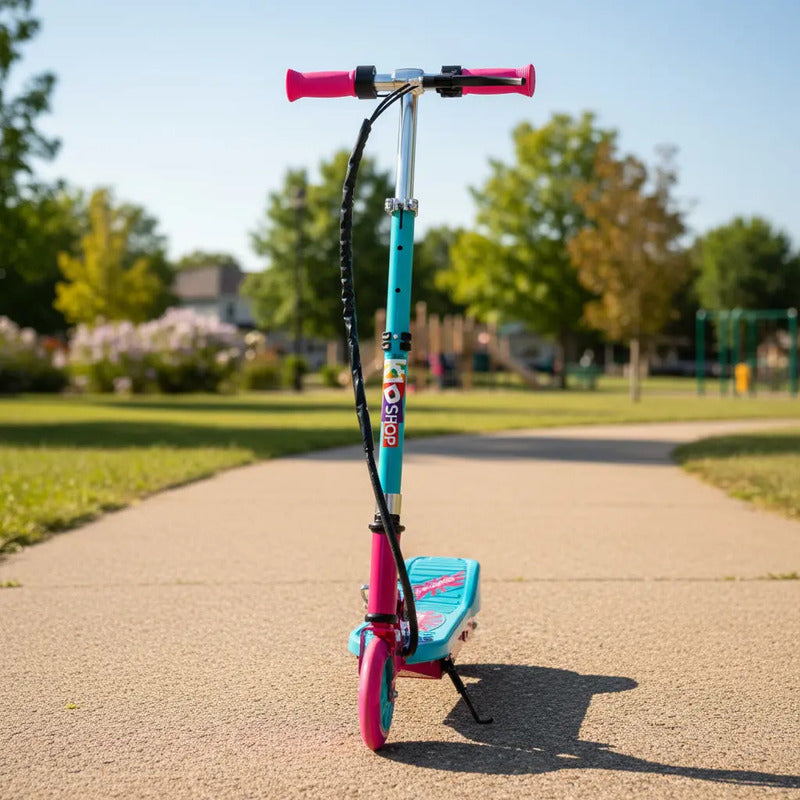Patineta Scooter Eléctrico Kidshop Pt07 Color Celeste