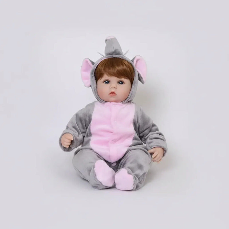 Bebe Aspecto Realista Niño Elefante + Accesorios 638
