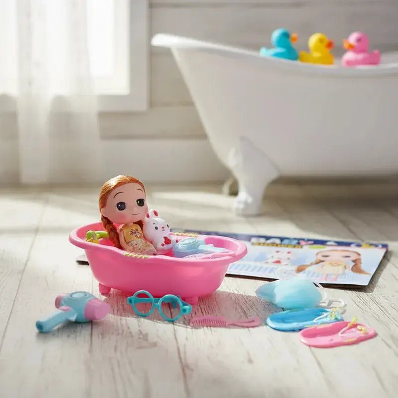 Muñeca Bebe Con Bañera Y Accesorio Ht858-29