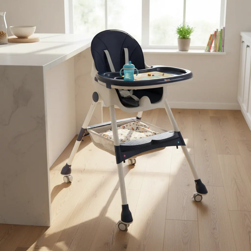 Silla Comedor Para Bebe Plegable Con Ruedas 555-13a