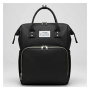 Pañalera Multifuncional Bebe Mochila Con Puerto Usb 10984-1 Negro Liso