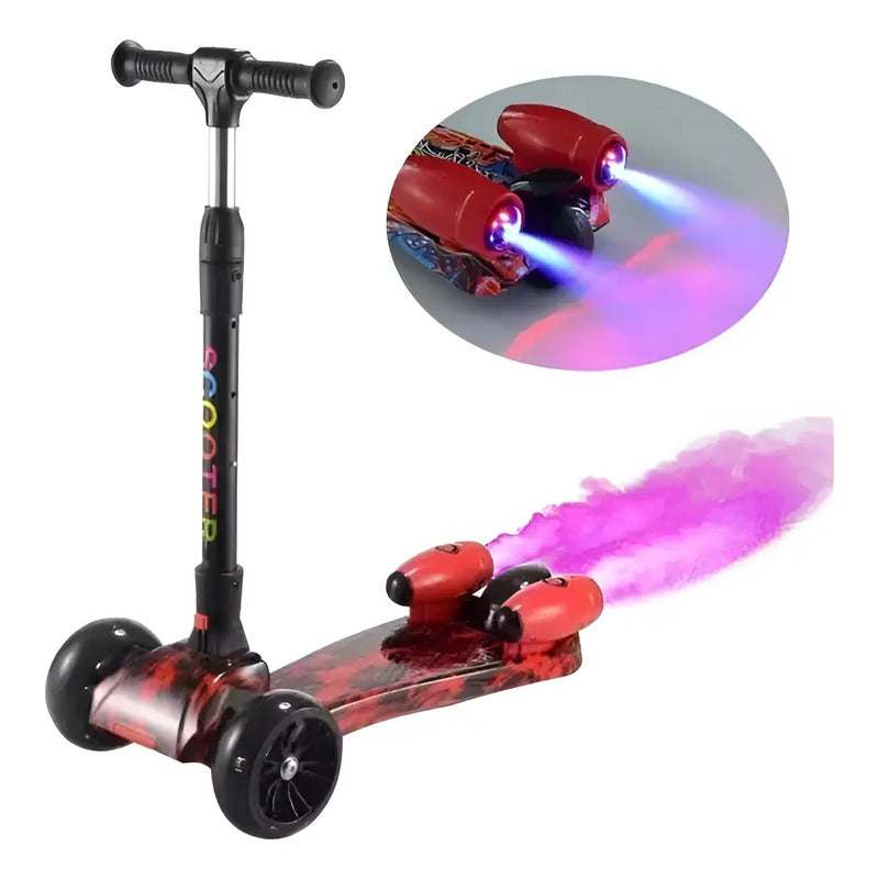Patineta Scooter Niños Niña Manopatin Bluetooth Vapor Sonido