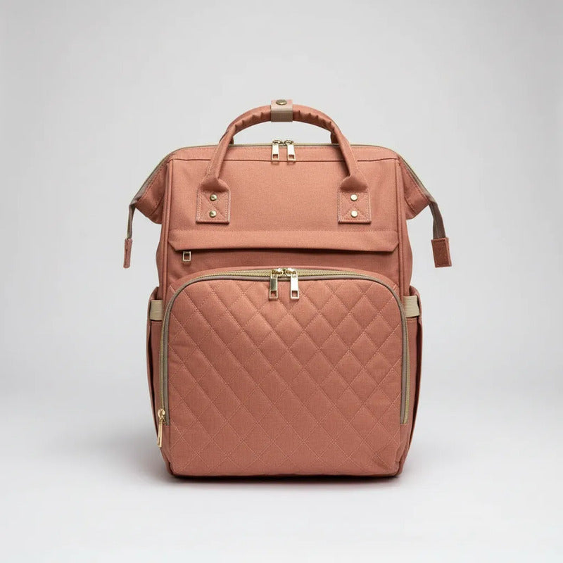 Bolso Pañalera Morral Moderno De Bebe 11519-14 Coral Lisa
