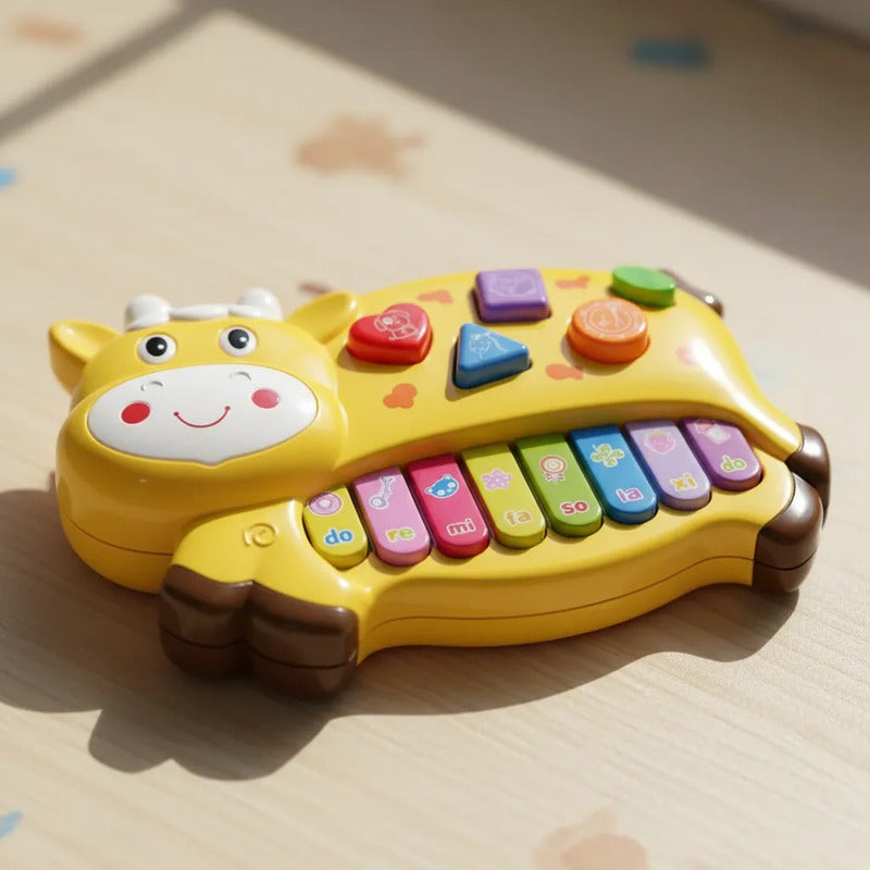 Piano Teclado Musical Derocha Juguete Vaquita Niño Bebé Amar
