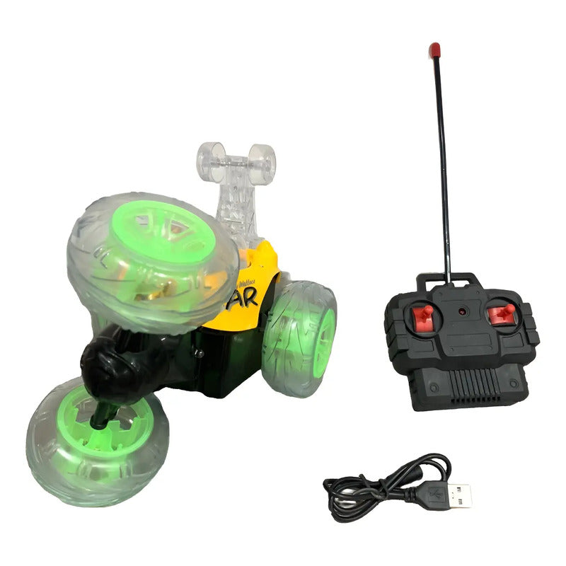 Carro Loco Recargable Control Remoto Acrobacias 360 Juguete