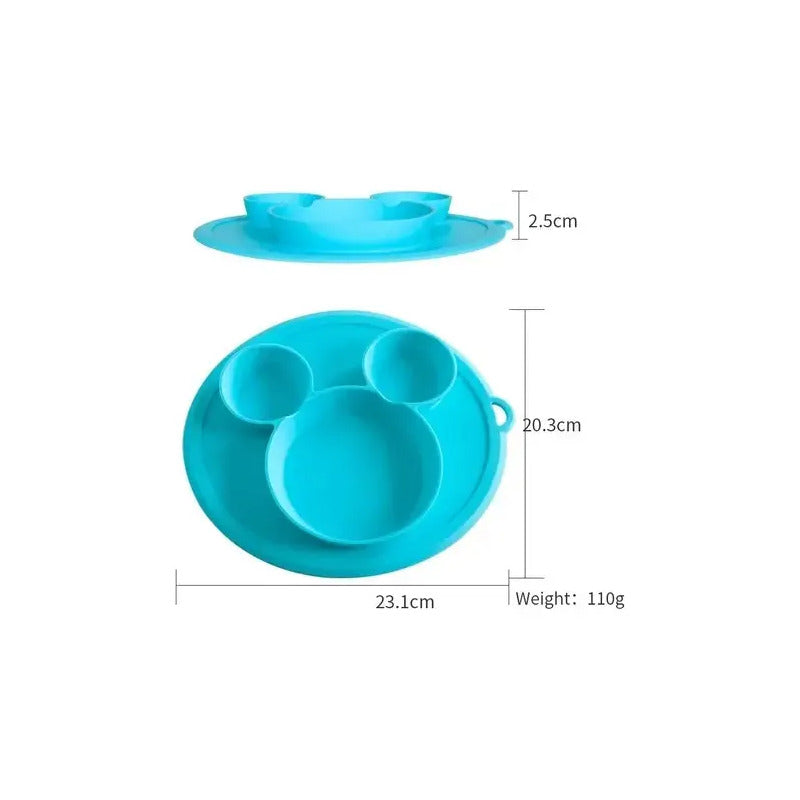 Plato En Silicona Bebe Antideslizante Colores Hydg-2