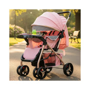 Coche Con Capota Expandible Reversible Pd-602-1 Rosa Dorado