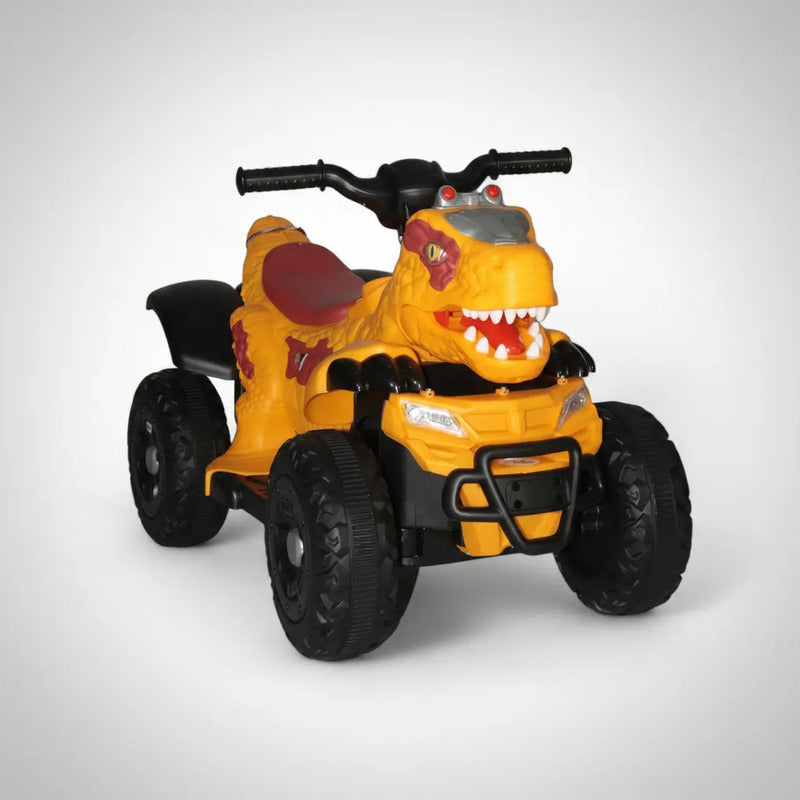 Cuatrimoto Eléctrica Niños Musica Luces Dino Mt003 Color Naranja