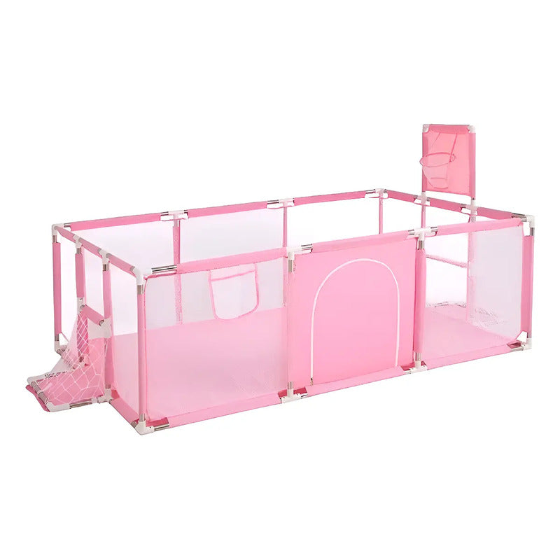 Parque Infantil Corral De Juegos Bebes Con Cancha Color Rosa