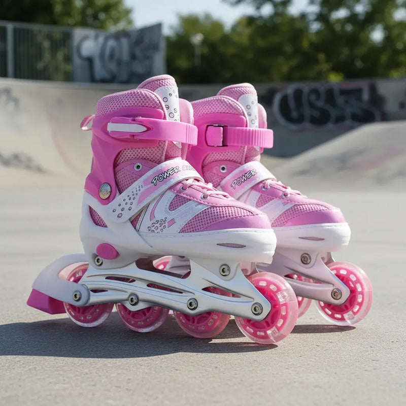Patines En Línea Ajustables Niños Niñas Semiprofesional