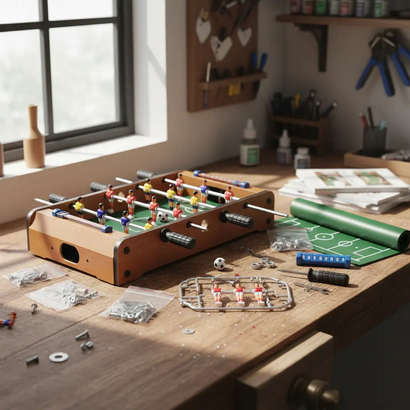 Mini Metegol De Madera Juego De Mesa X5238 Madera