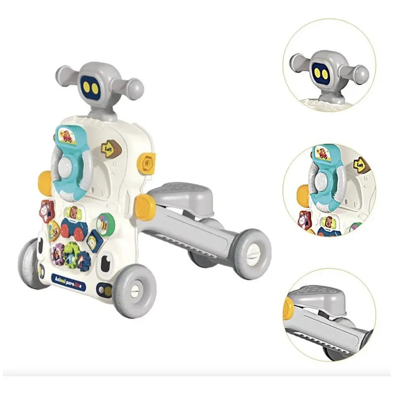 Andadera Caminador Kidshop 5 En 1 Mesa Y Actividades He0830 Color Rosado