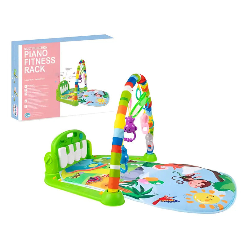 Gimnasio Bebe Tapete Piano Musical Sonido Dy888 Verde