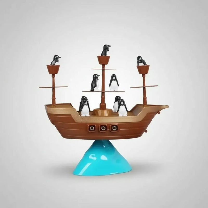 Barco De Piratas Penguin Juego De Balance J-9158-2 Marrón